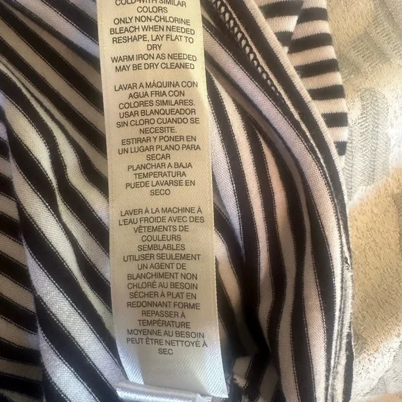 White House Black Market Striped Blouse - Picture 7 of 8